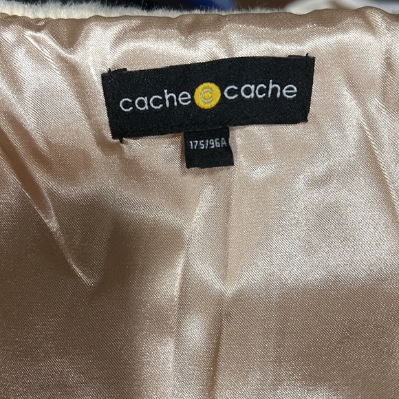 Cache Cache Long Sleeve Faux Fur Coat Jacket Tan Cream Womens Size M - Picture 6 of 8